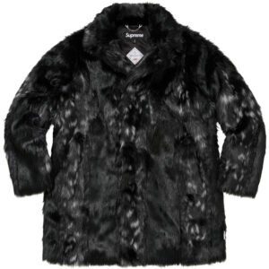 Lynx Faux Fur WINDSTOPPER Overcoat Black